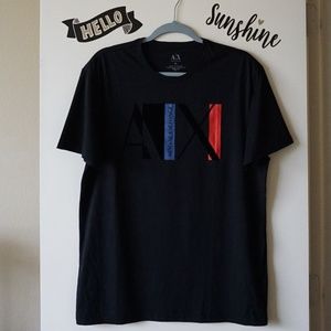 NWT Armani Exchange Black Graphic Crew Neck Tee L*